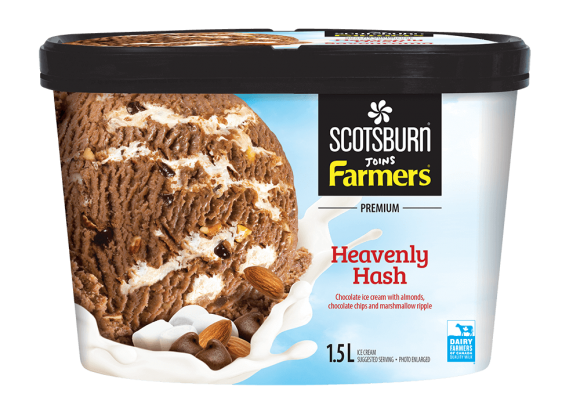 Heavenly Hash Scotsburn joins Farmers Ice Cream