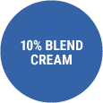 10% Blend Cream badge