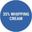35% Whipping Cream badge